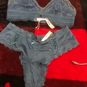 Sexy bralette and matching panty in a size large
